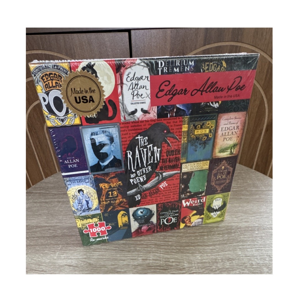 Re-marks Edgar Allan Poe Art 1000 Piece Jigsaw Puzzle Mini Poster Included NEW